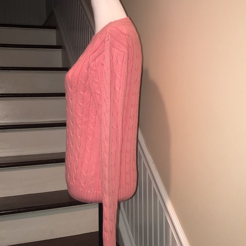 LILY PULITZER Women’s Pink Cable Knit Sweater Size S - Picture 6 of 9